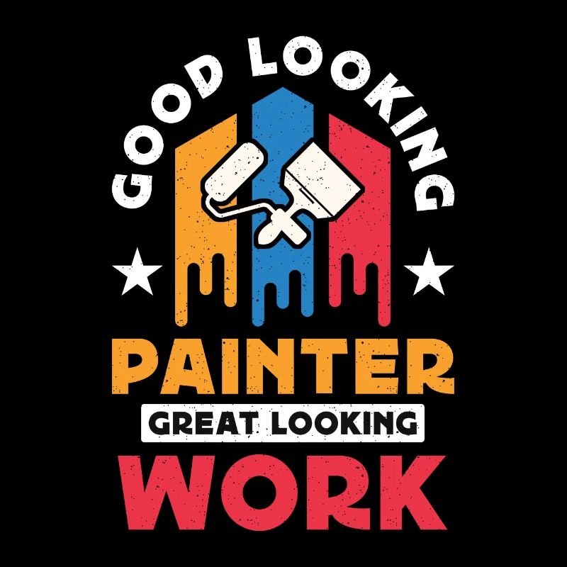 Painter Good Looking Painter Paint Brush Painting