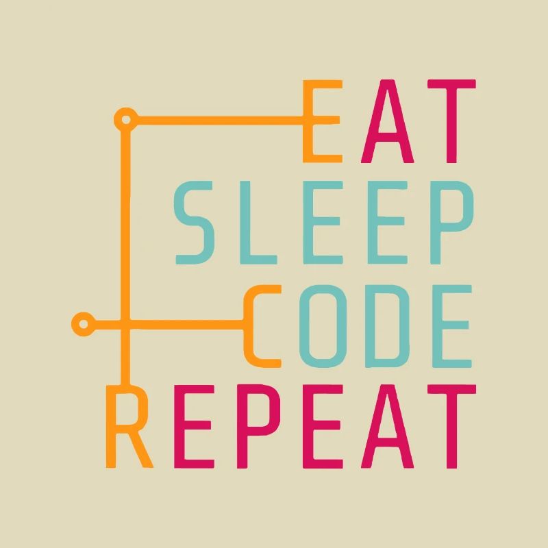 Eat Sleep Code-Wiederholung - Coder Developer Computer