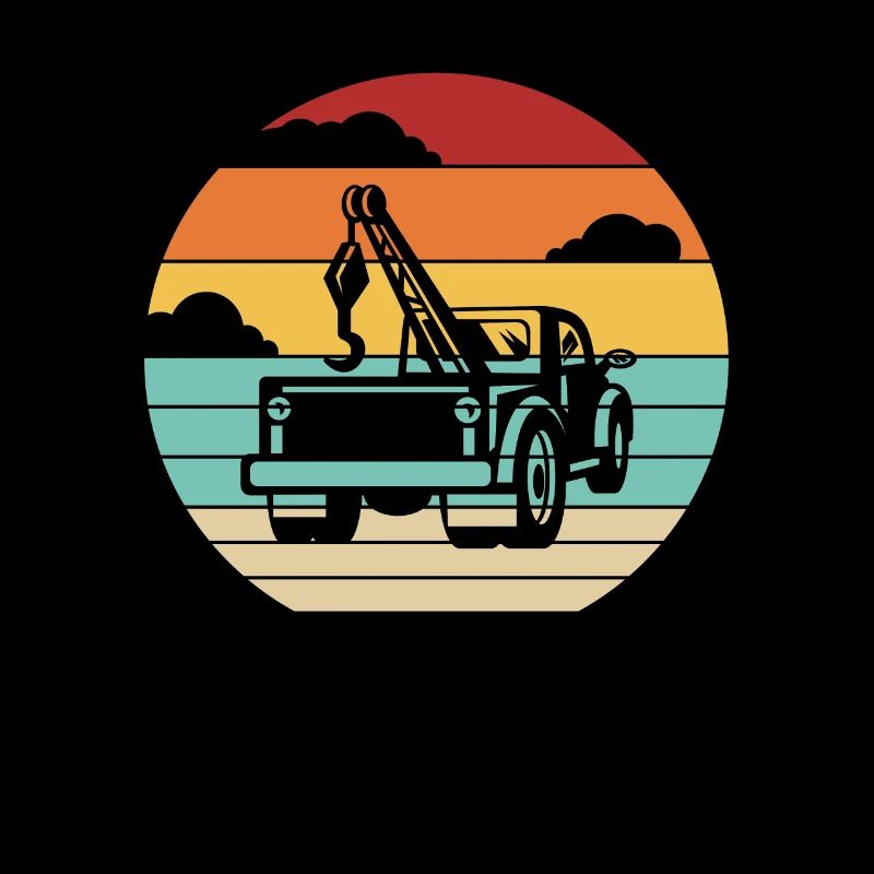 Retro Abschleppdienst Abschleppfahrzeug