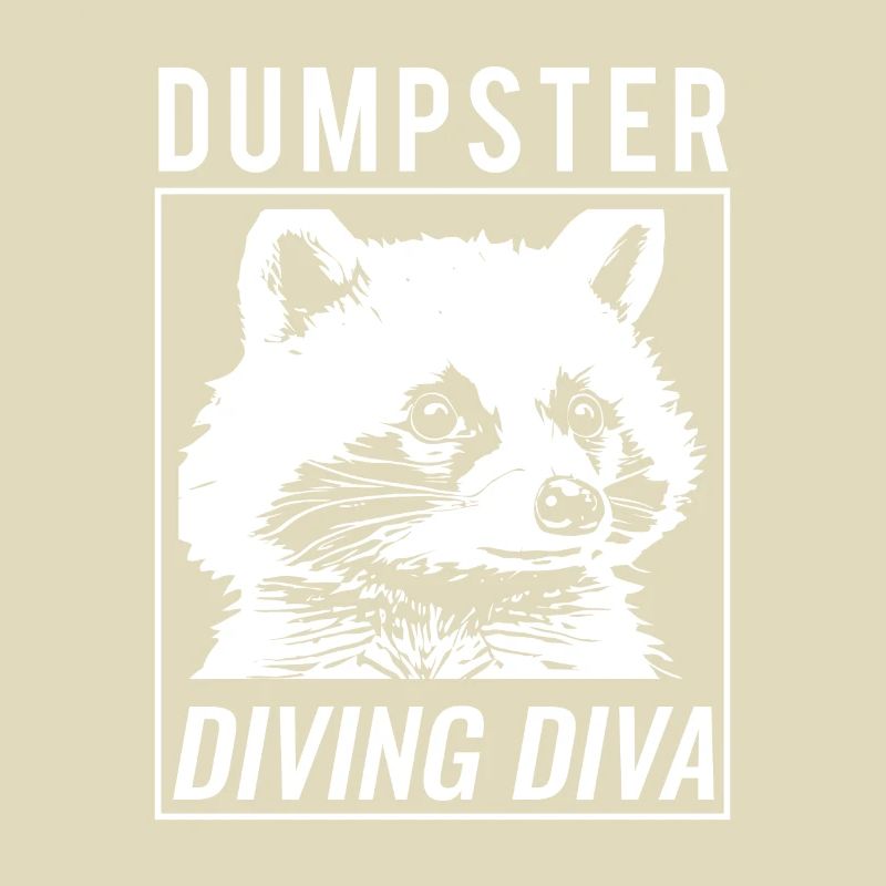 Raccoon lover garbage collecting garbage containers