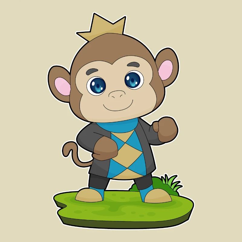 Affe Prinz Krone