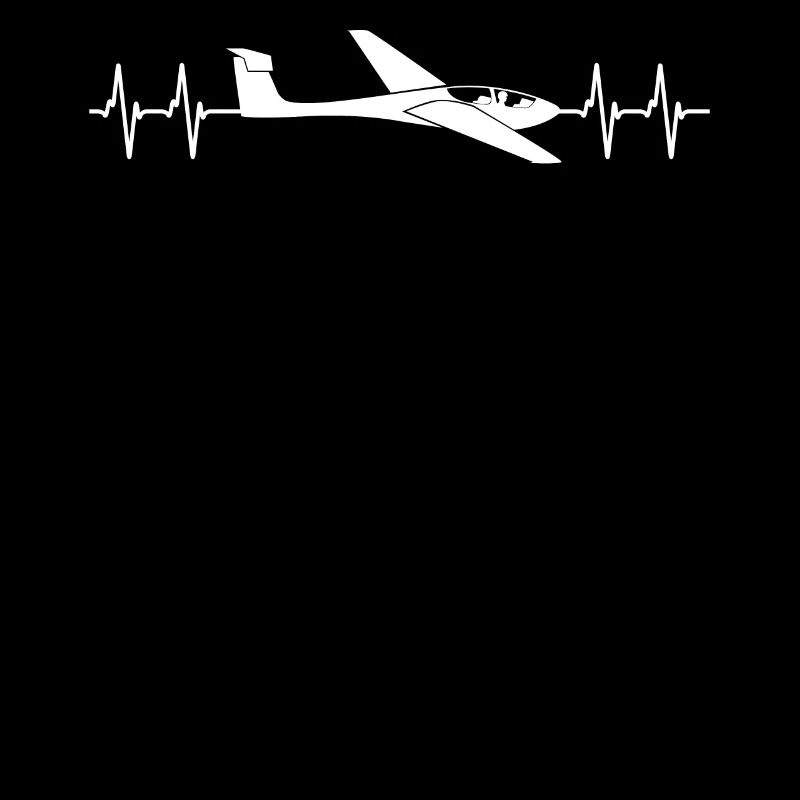 Glider Pilot Heartbeat Line Gift