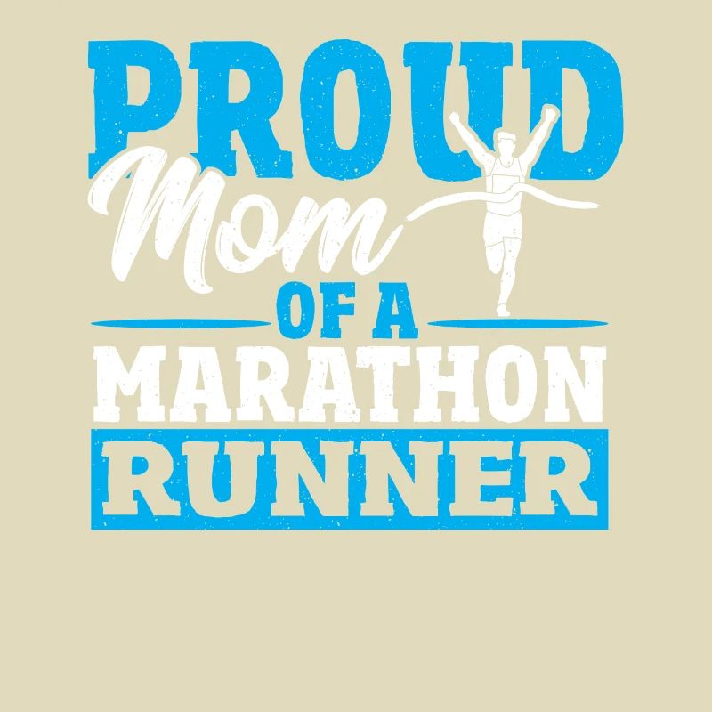 Stolze Mutter eines Marathonläufers