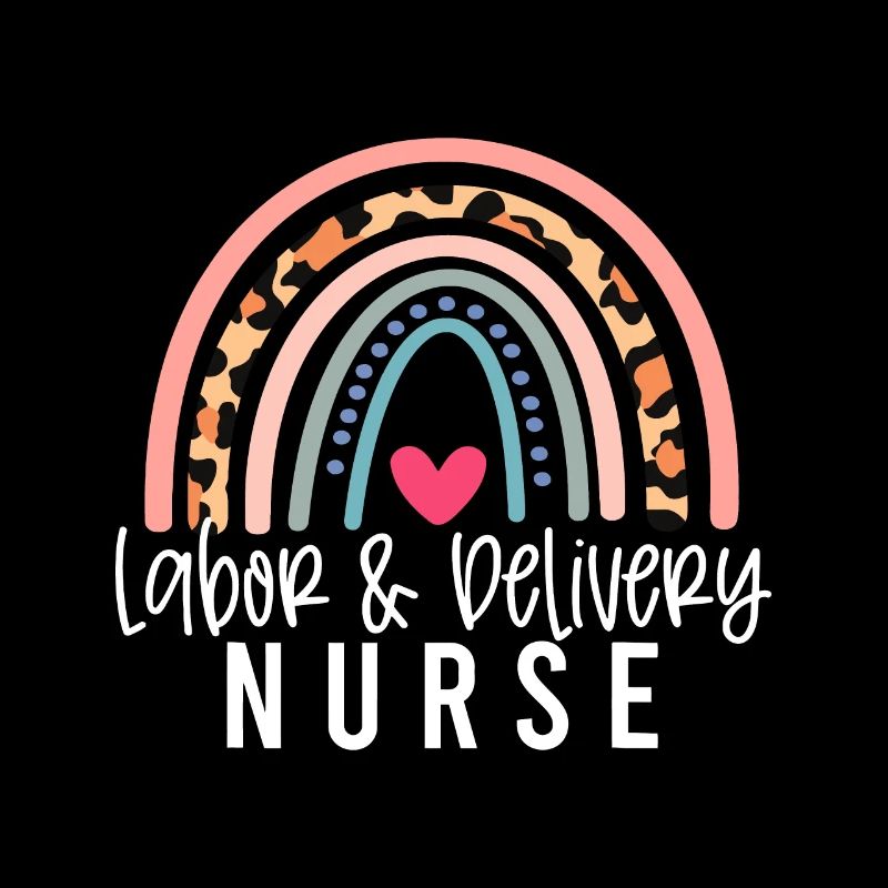 Rainbow Leopard Labor and Delivery Nurse