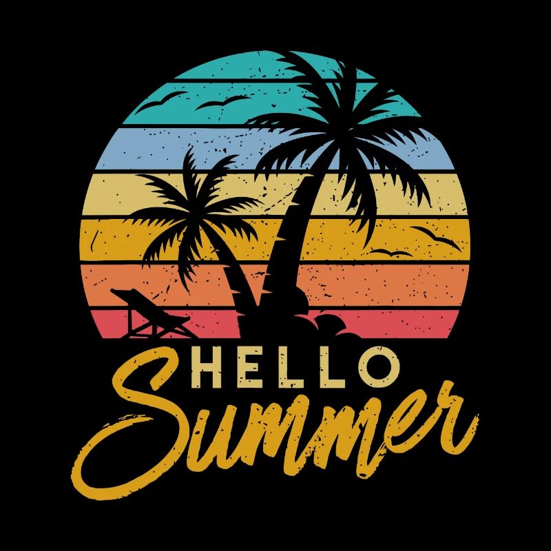 Hello Summer Retro Beach Vacation