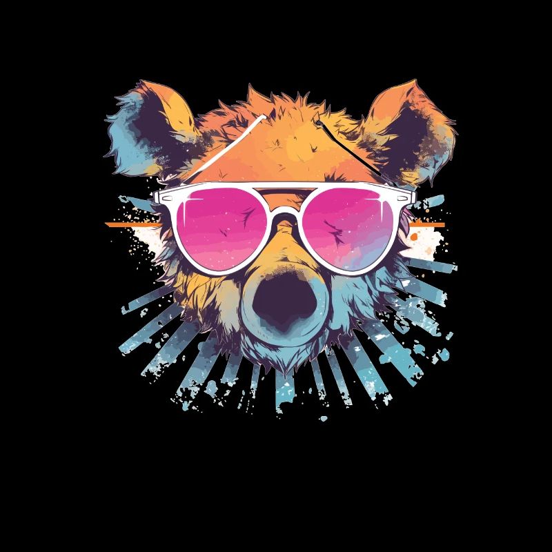 Bear Bear Sunglasses Brown Bear Forest Dweller