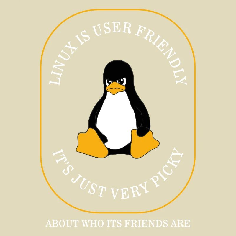 Chemise de programmeur, Linux est convivial c’est