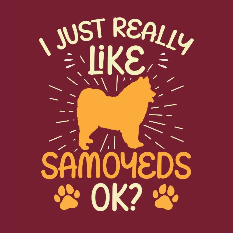 J’aime Samoyède Samoyède Spitz
