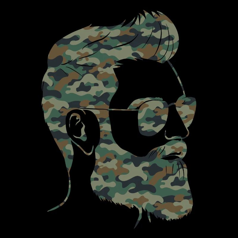 Beard Lover Bearded Man Camo
