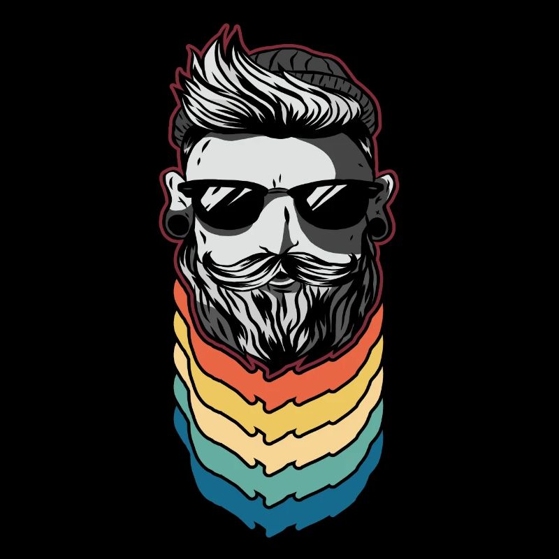 Beard Lover Bearded Man Retro