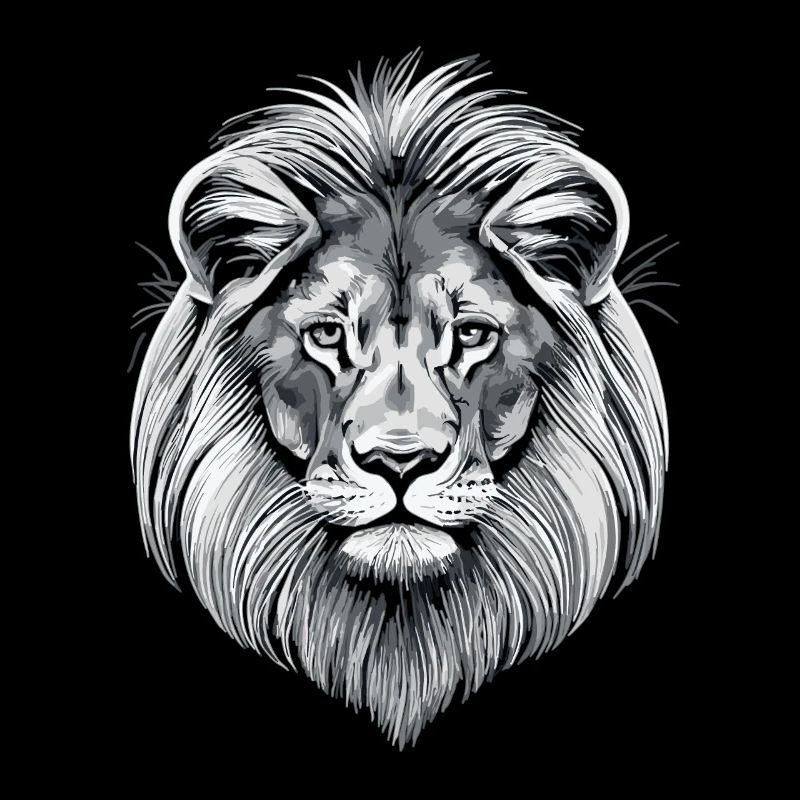 Mystical elegance: a Siberian lion in white