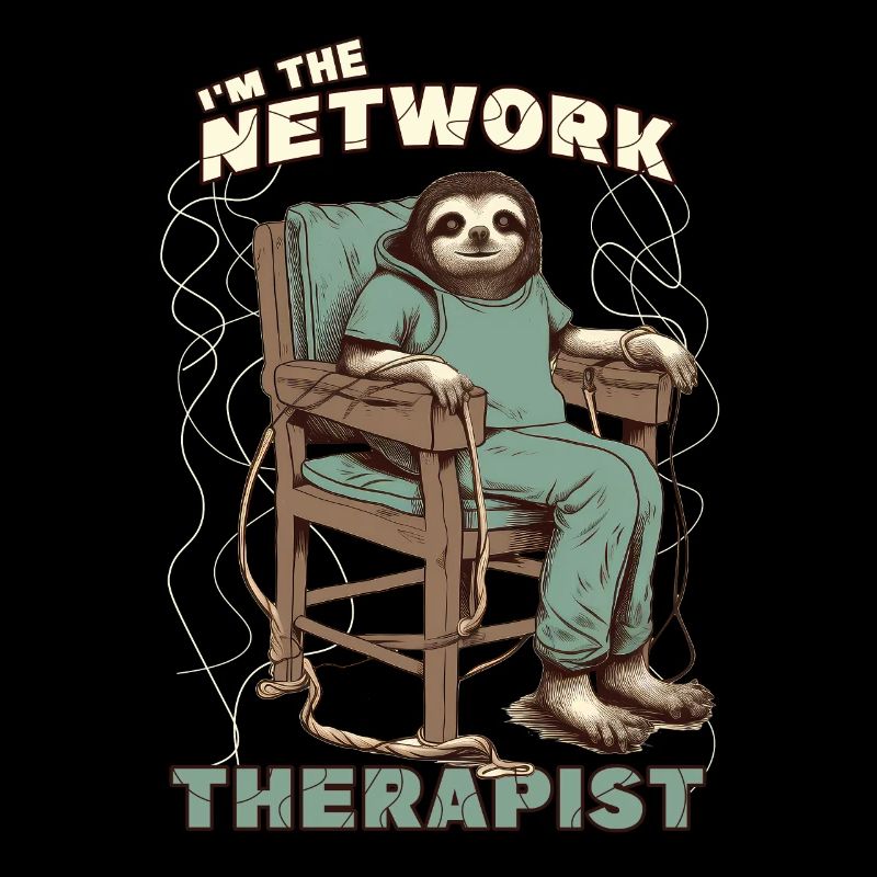 Network Therapist Network Engineer Sloth Funny Net