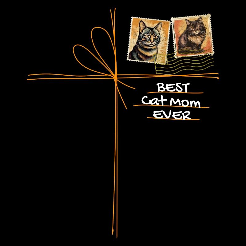 Chat Maman Chat Dessin Animé Chats Chat Mamans