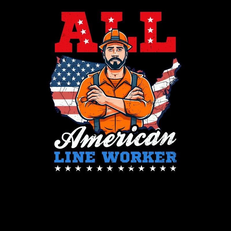 Lineman Pole All American Line Worker