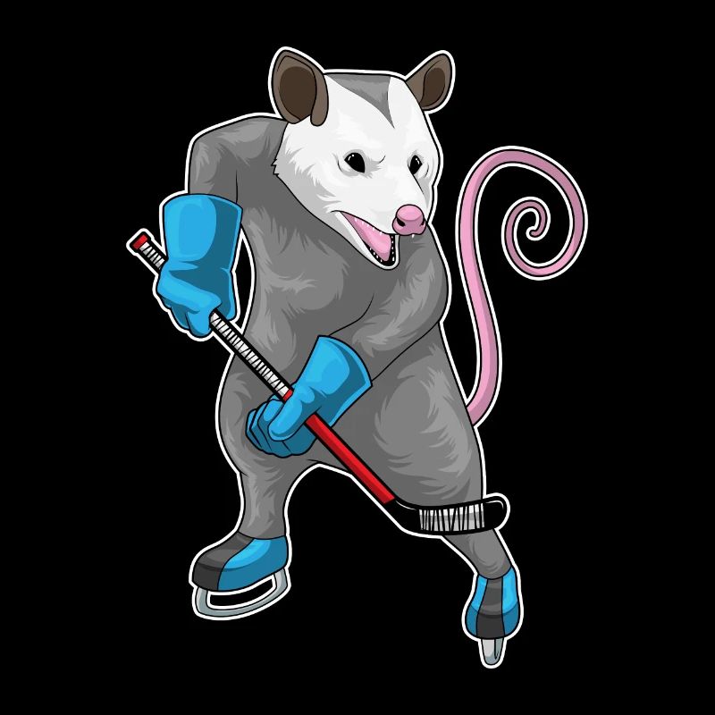 Beutelratte Eishockey Eishockeyschläger