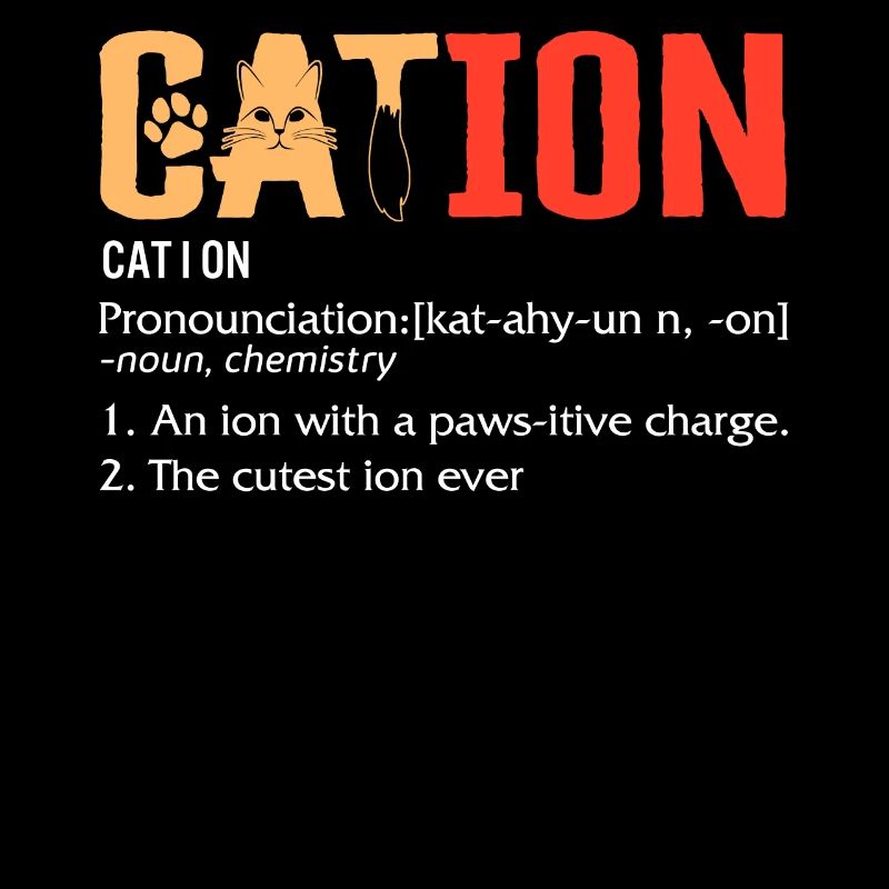 Science chemise, Cation 5 Tee, mignon Pawsitive,