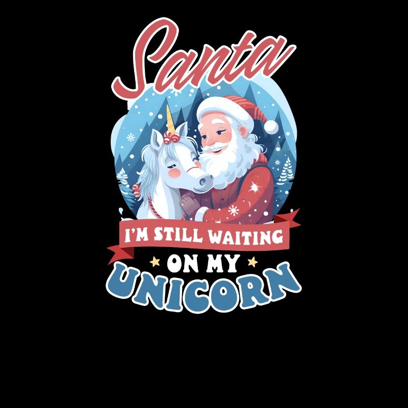 Weihnachten Einhorn Weihnachtsmann wartet immer noch auf Einhorn
