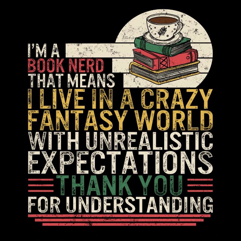 Literatur-Shirt, ich bin ein Buch-Nerd, das bedeutet, dass ich