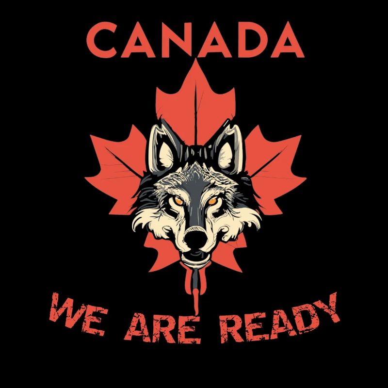 Canada Wolf Maple Leaf