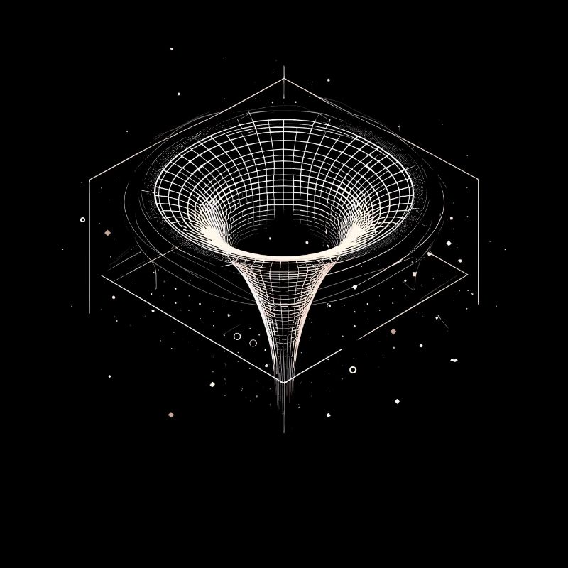 Entonnoir de trou noir dans l’espace