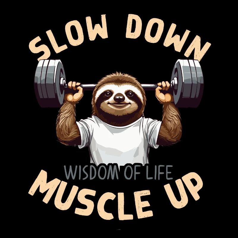Motivational Sloth Workout Bodybuilding Fun