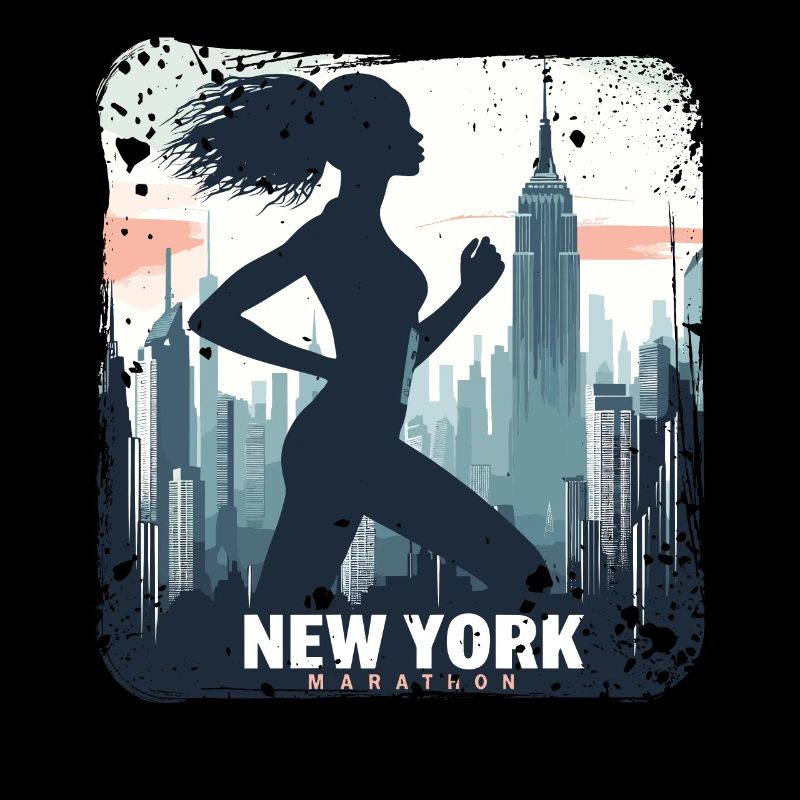 Läuferin Skyline NYC