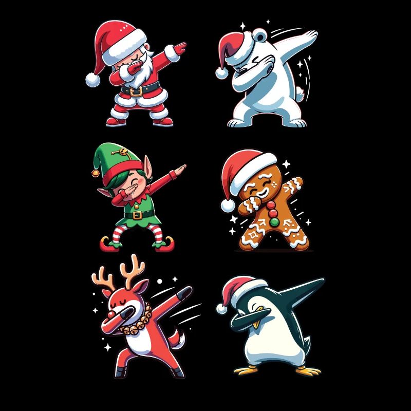 Dabbing Figurines de Noël Dab Noël