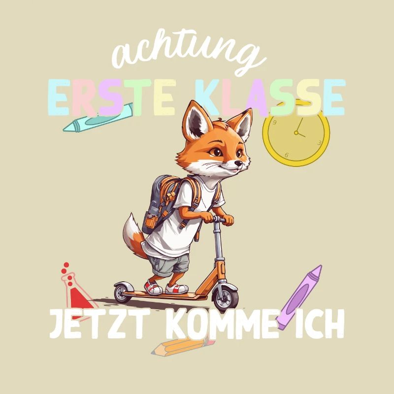 Fuchs Erstklässler Einschulung Schulstart Design
