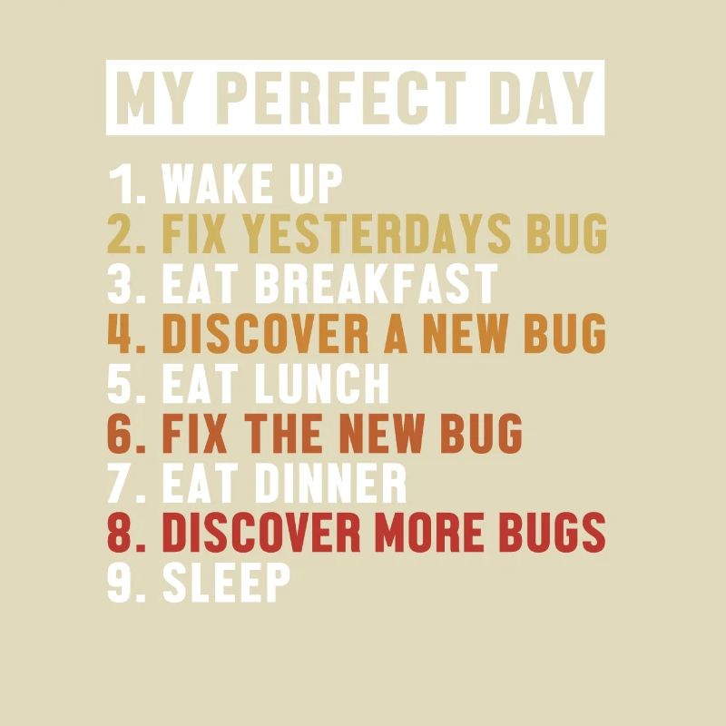 Correction de bugs Perfect Day Développeur Codeur Programmeur