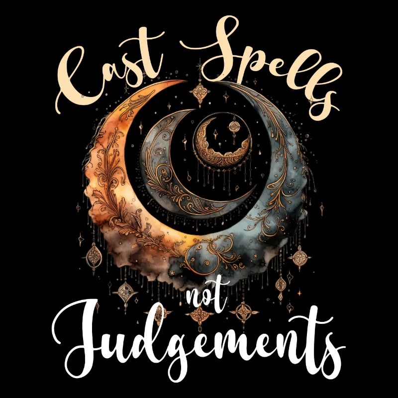 Cast Spells Not Judgments Wicca Moon Witchcraft Go