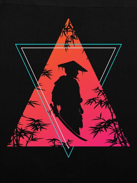 Neon Samurai Moderner Krieger Geist