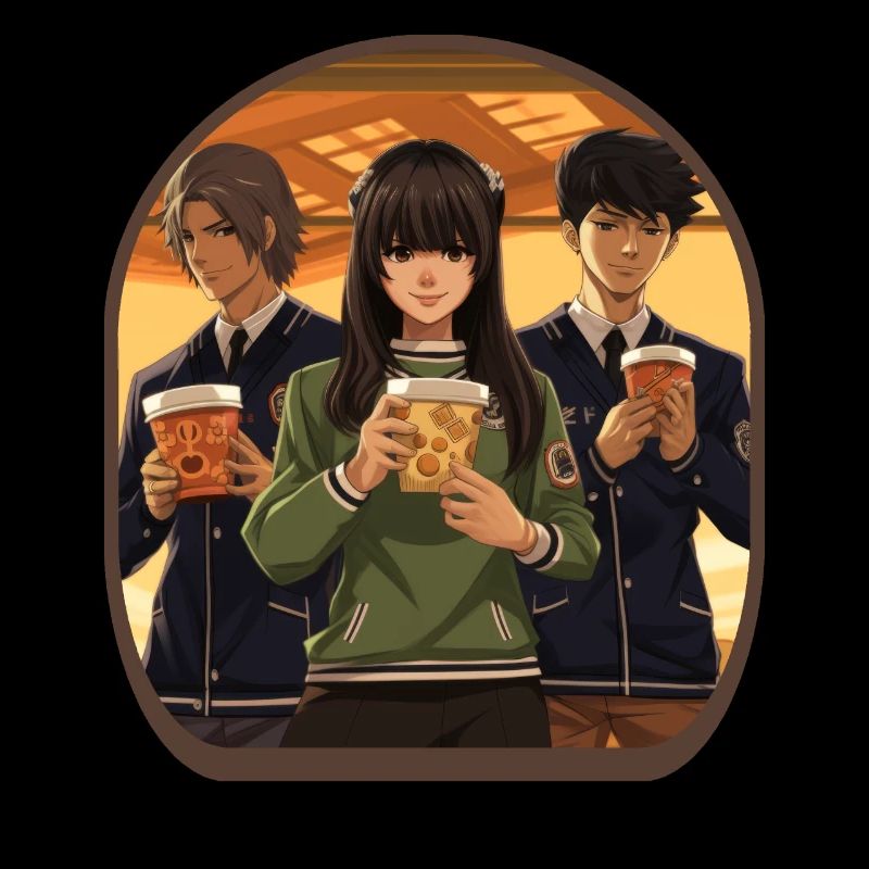Étudiants de l’école d’anime Mignon Boba Tea Gaming