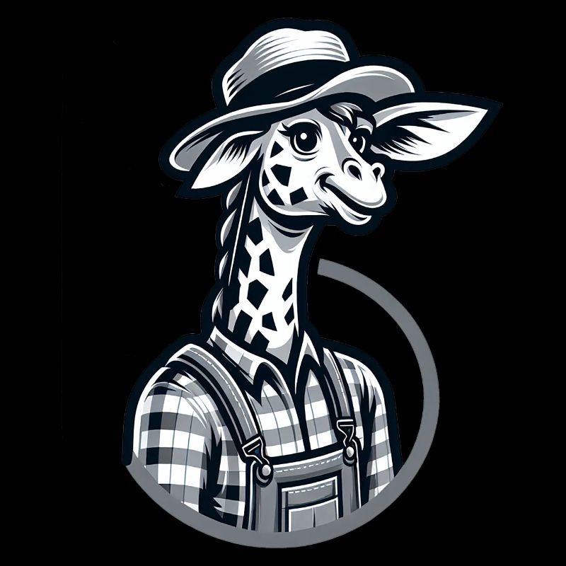Cute Giraffe Farmer