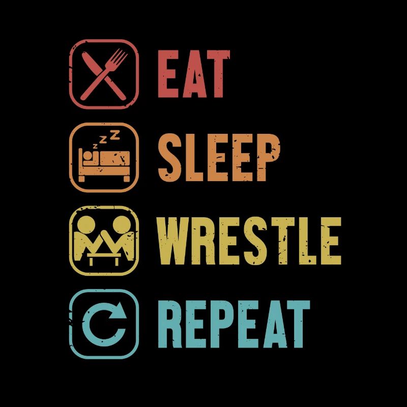 Eat Sleep Wrestle Repeat Techniques Exercise Arm