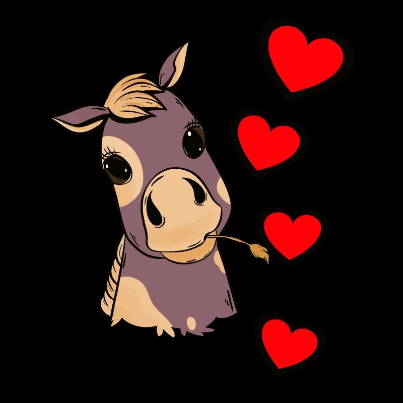 Fohlen Baby Pferd Herz Kind Geburtstagsgeschenk