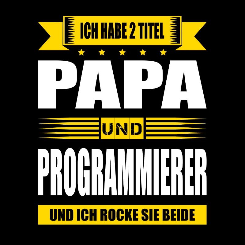 Zwei Titel Papa Und Programmierer IT Techniker