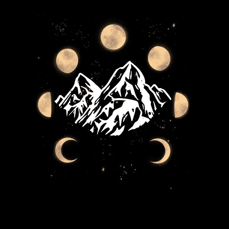 Summit, Mountains, Moon, Night Sky, Universe, Mountain
