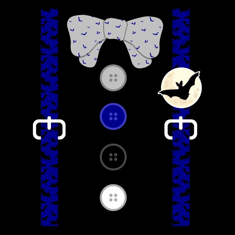 Moonlight Shirt, Suspender Bats Night Moonlight