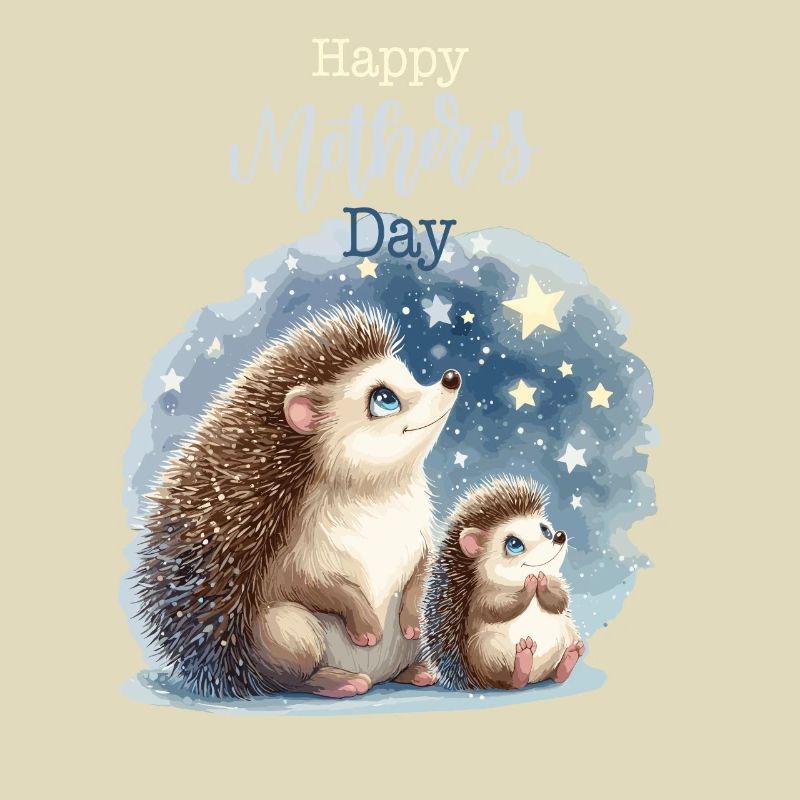 Muttertag Mama Igel Kind Mutter Geschenk Familie