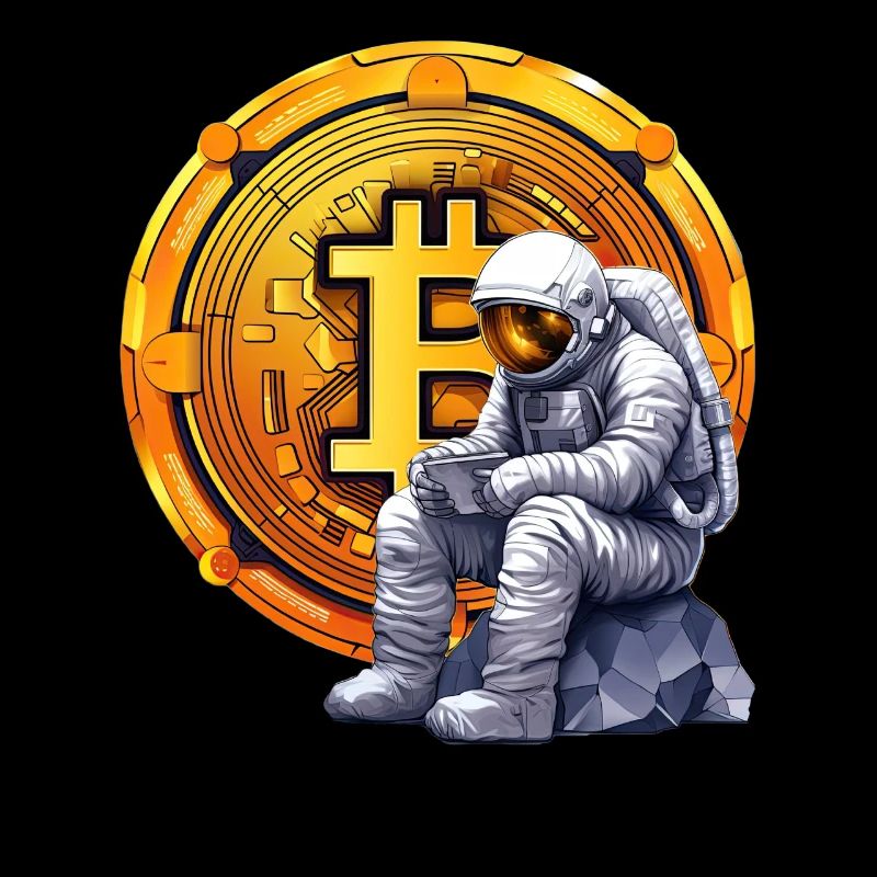 Astronaut Crypto Funny Cryptocurrency Trader