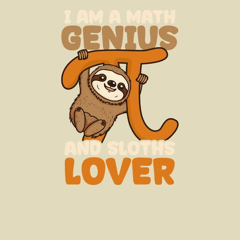 Pi Day Math Genius And Maths Lover Sloth