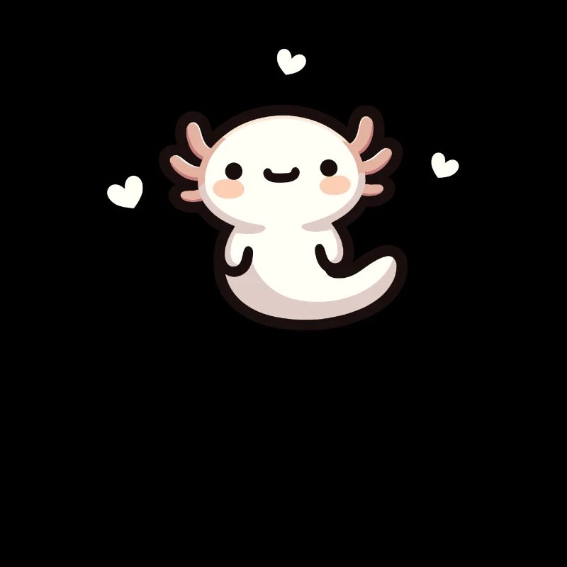 Kawaii axolotl cute pattern