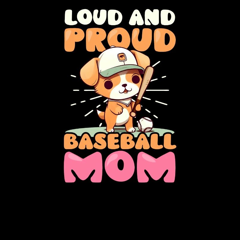 Baseball-Mutter Laute Stolze Baseball-Mutter