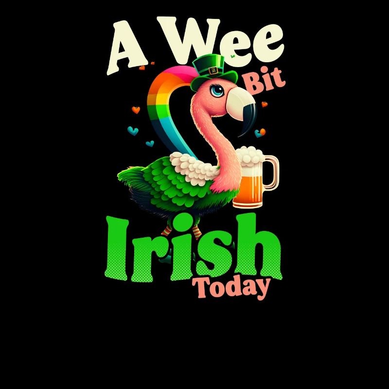 Irischer Flamingo St Patricks Ein bisschen Irisch