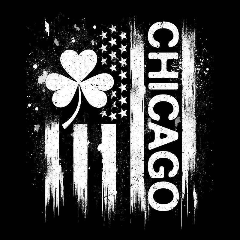 Drapeau des États-Unis Chicago St. Patrick’s Day