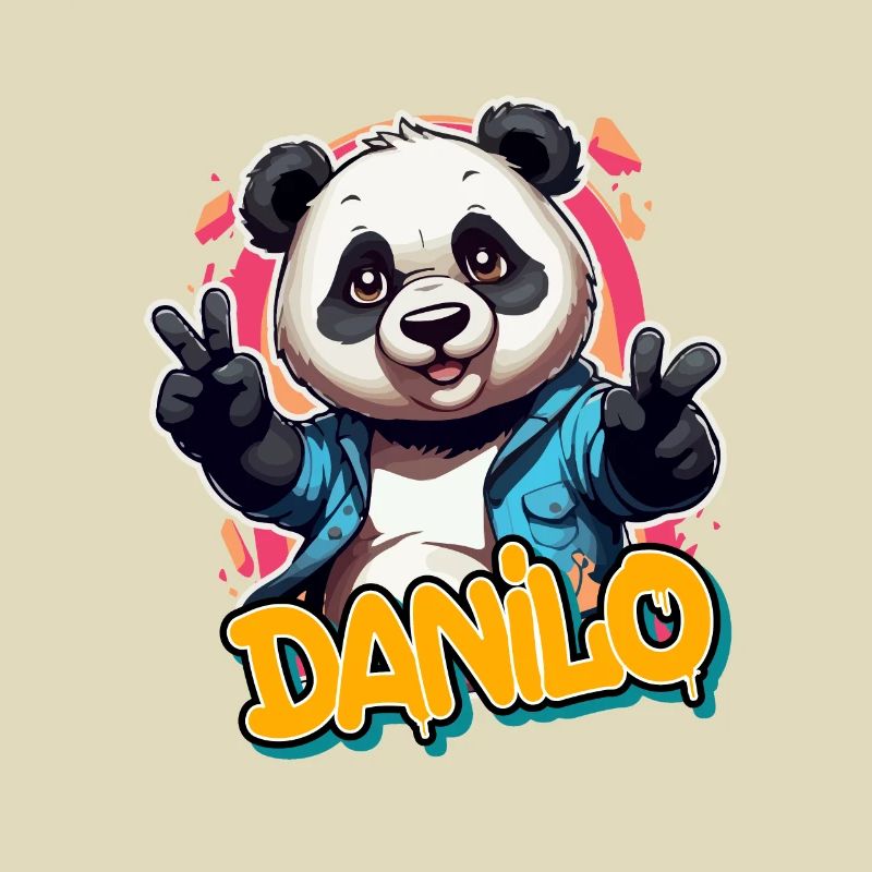 DANILO - Beau nom de garçon avec Cool Panda