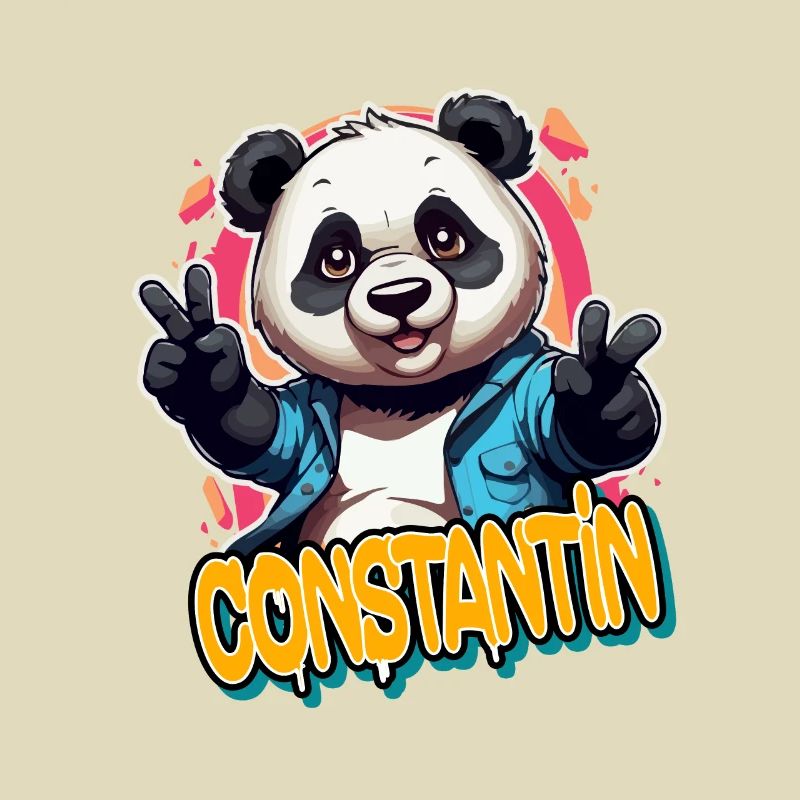 CONSTANTIN - Beau nom de garçon avec Cool Panda