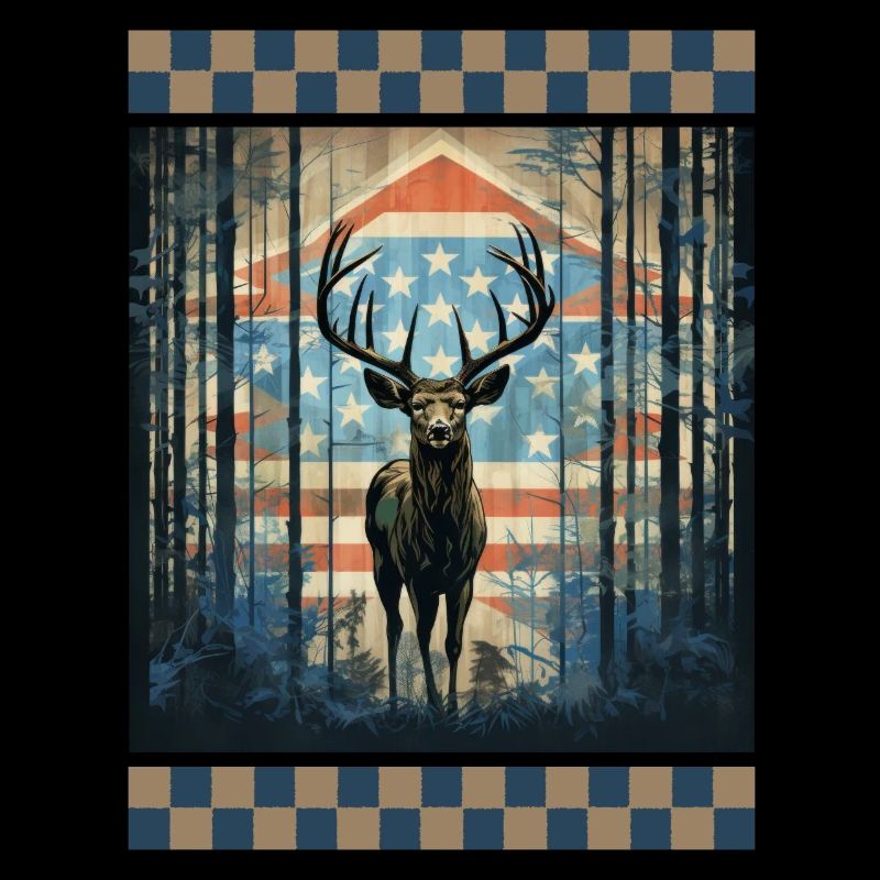 Flèche rayures drapeau américain numérique forêt camo