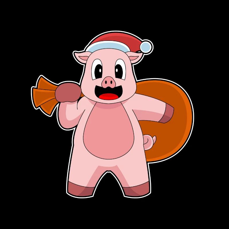 Sac de Noël cochon