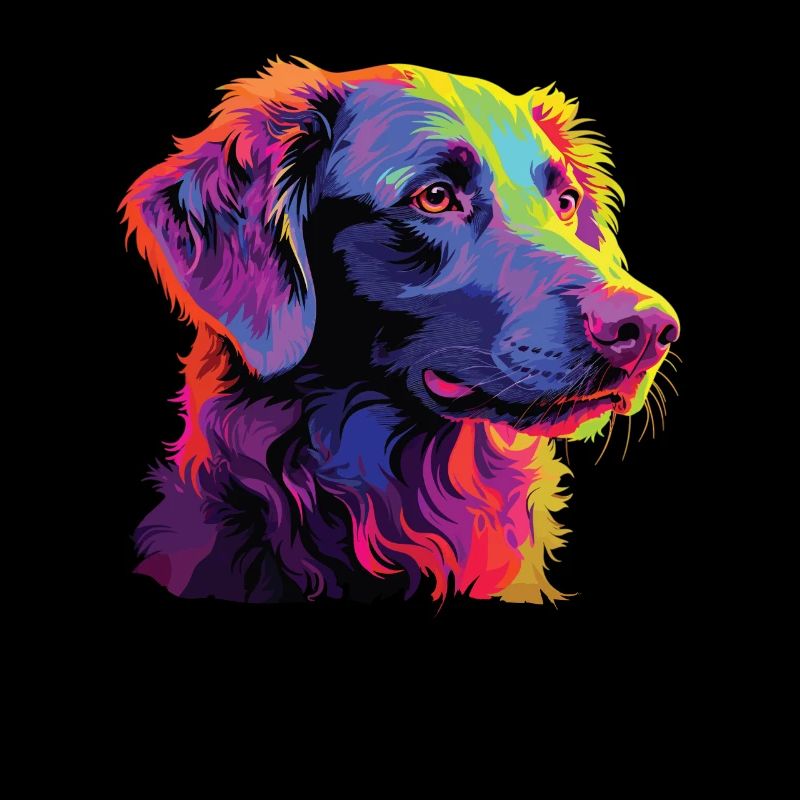 Aquarelle colorée bouclée enduit Retriever